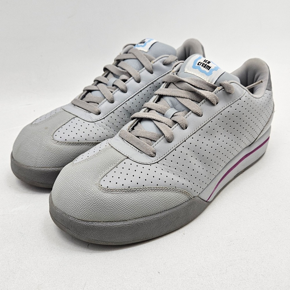 Ice Cream Board Flip 1 Sneaker Mens 11 Grey Leather BBC Pharrell Rare Streetwear